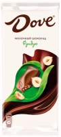 Шоколад DOVE Молочный с дробленым фундуком, 90г
