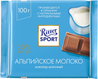 Шоколад молочный RITTER SPORT Альпийское молоко, 100г