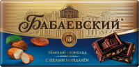 Шоколад темный БАБАЕВСКИЙ с цельным миндалем, 100г