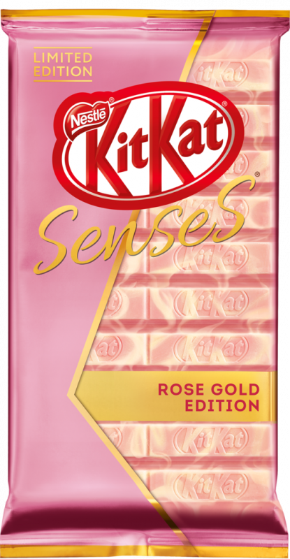 Шоколад KITKAT Senses Rose Gold Edit бел.со вк. клуб. и мол. с хруст.вафлей Шоколад KITKAT Senses Rose Gold Edit бел.со вк. клуб. и мол. с хруст.вафлей