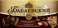 Шоколад темный БАБАЕВСКИЙ с миндалем со вкусом кофейного ликера, 100г