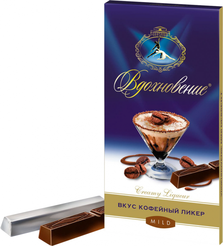 Шоколад темный ВДОХНОВЕНИЕ Creamy Liqueur вкус кофейный ликер, 100г Шоколад темный ВДОХНОВЕНИЕ Creamy Liqueur вкус кофейный ликер, 100г