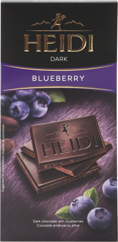Шоколад темный HEIDI Dark Черника, 80г Шоколад темный HEIDI Dark Черника, 80г