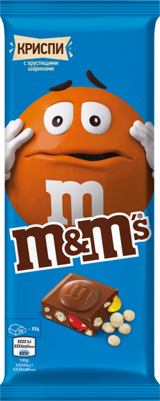 Шоколад молочный M&M'S Криспи с хрустящими шариками, 122г Шоколад молочный M&M'S Криспи с хрустящими шариками, 122г