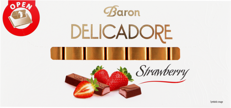 Шоколад молочный DELICADORE с начинкой со вкусом клубники, 200г Шоколад молочный DELICADORE с начинкой со вкусом клубники, 200г