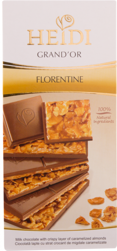 Шоколад молочный HEIDI Grand'or Флорентина, 100г Шоколад молочный HEIDI Grand'or Флорентина, 100г