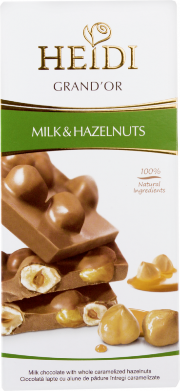 Шоколад молочный HEIDI Grand'or Лесной орех, 100г Шоколад молочный HEIDI Grand'or Лесной орех, 100г
