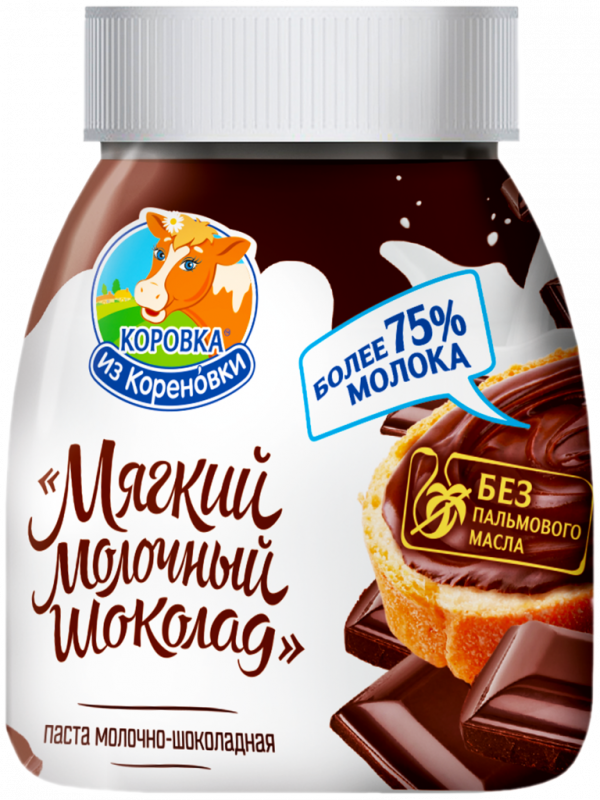 Паста КОРОВКА ИЗ КОРЕНОВКИ Мягкий молочный шоколад, 330г