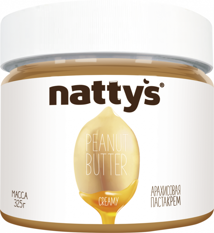 Паста арахисовая NATTYS Creamy с медом, 325г