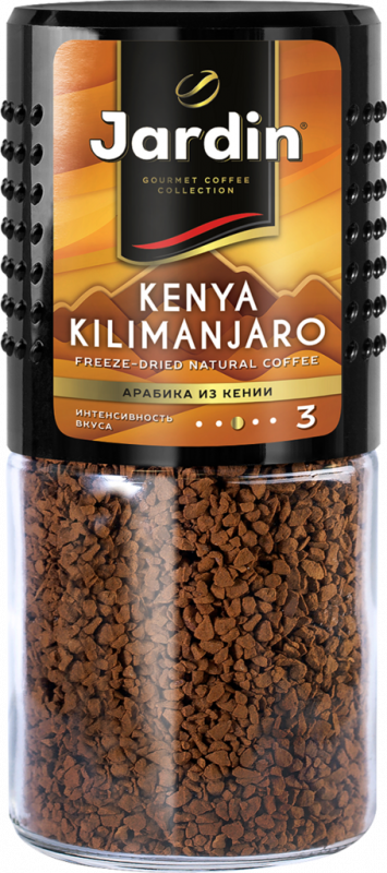 Кофе растворимый JARDIN kenya Kilimanjaro сублимированный, ст/б, 95г Кофе растворимый JARDIN kenya Kilimanjaro сублимированный, ст/б, 95г