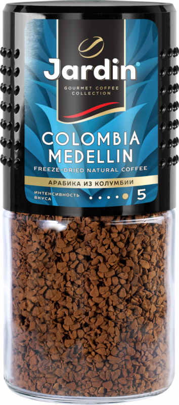 Кофе растворимый JARDIN Colombia Medellin сублимированный, ст/б, 95г Кофе растворимый JARDIN Colombia Medellin сублимированный, ст/б, 95г