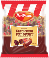 Конфеты РОТ ФРОНТ Батончики шоколадно-сливочный вкус, 250г