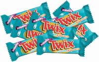 Печенье сахарное TWIX Minis Соленая карамель, покрытое молочным шоколадом, весовое