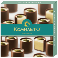 Конфеты КОМИЛЬФО Фисташка с двухслойной начинкой, 232г