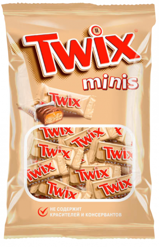 Конфеты TWIX Minis с печеньем и карамелью, покрытые молочным шоколадом, 184г Конфеты TWIX Minis с печеньем и карамелью, покрытые молочным шоколадом, 184г