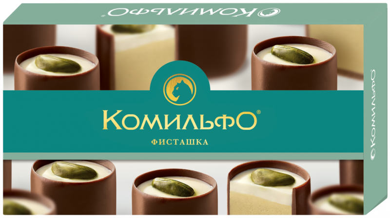 Конфеты КОМИЛЬФО Фисташка с двухслойной начинкой, 116г Конфеты КОМИЛЬФО Фисташка с двухслойной начинкой, 116г
