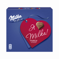 Конфеты MILKA I Love Milka Hazelnut с ореховой начинкой, 110г