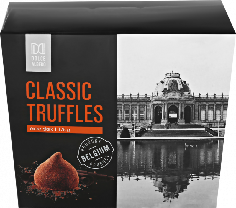 Конфеты DOLCE ALBERO Трюфели классические extra dark в какао обсыпке, 175г Конфеты DOLCE ALBERO Трюфели классические extra dark в какао обсыпке, 175г