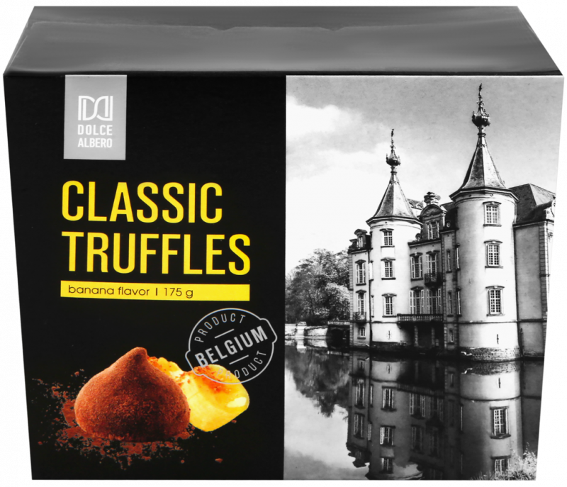 Конфеты DOLCE ALBERO Трюфели со вкусом банана, 175г Конфеты DOLCE ALBERO Трюфели со вкусом банана, 175г