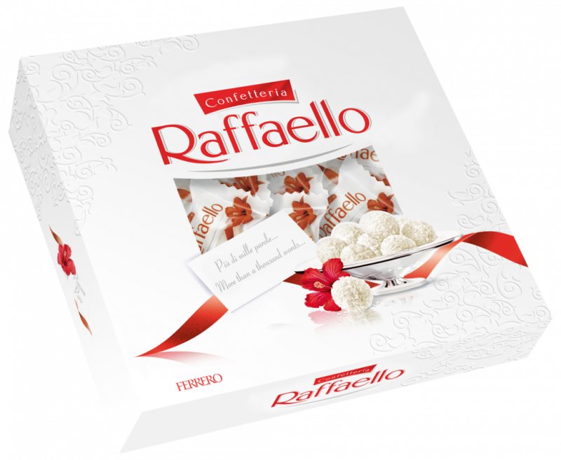 Конфеты RAFFAELLO с цельным миндальным орехом в кокосовой обсыпке, 240г Конфеты RAFFAELLO с цельным миндальным орехом в кокосовой обсыпке, 240г