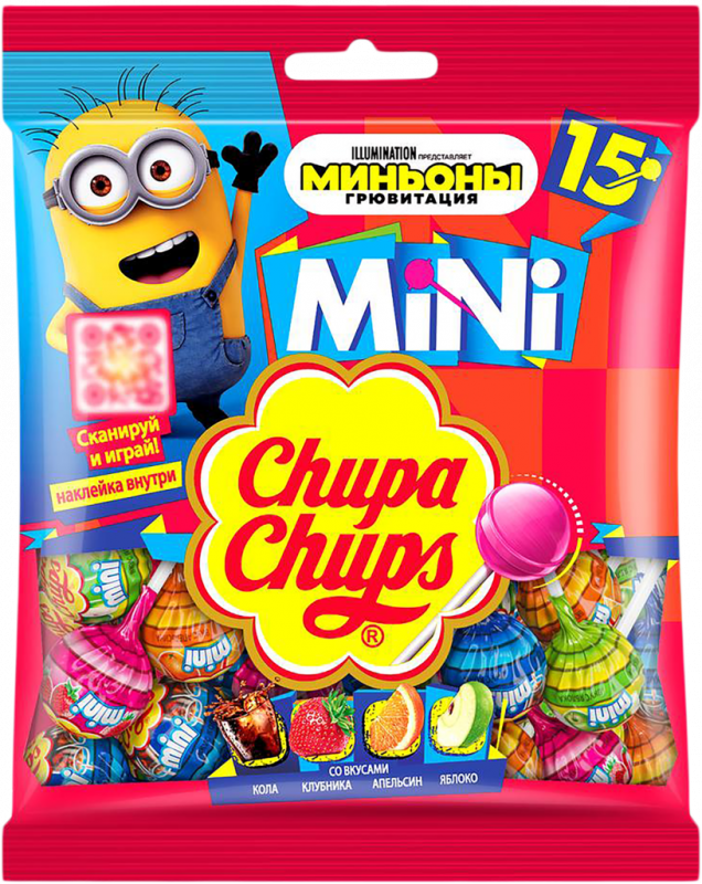 Карамель CHUPA CHUPS Мини, 90г