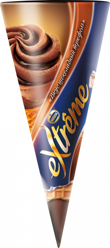 Мороженое NESTLE Extreme Трюфель 11,2%, без змж, вафельный рожок, 120мл Мороженое NESTLE Extreme Трюфель 11,2%, без змж, вафельный рожок, 120мл