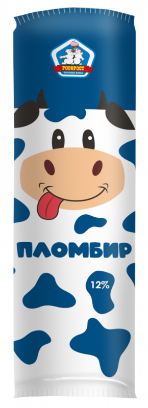 Мороженое КОРОВКА Пломбир ванильный 12%, без змж, пакет, 400г Мороженое КОРОВКА Пломбир ванильный 12%, без змж, пакет, 400г