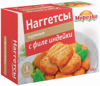 Наггетсы куриные МОРОЗКО с филе индейки, 300г