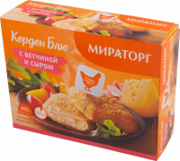 Кордон Блю МИРАТОРГ с ветчиной и сыром, 405г