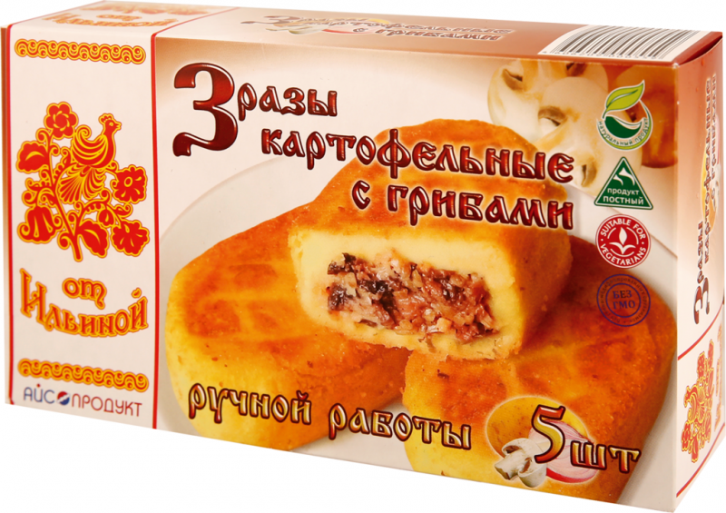 Зразы картофельные ОТ ИЛЬИНОЙ с грибами, 500г Зразы картофельные ОТ ИЛЬИНОЙ с грибами, 500г