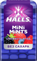 Леденцы HALLS Mini mints Свежесть ягод без сахара, 12,5г