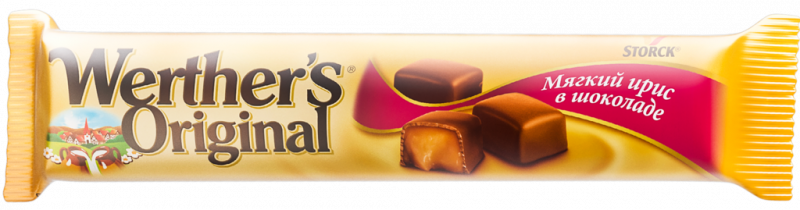 Ирис мягкий WERTHER'S ORIGINAL в молочном шоколаде, 45г