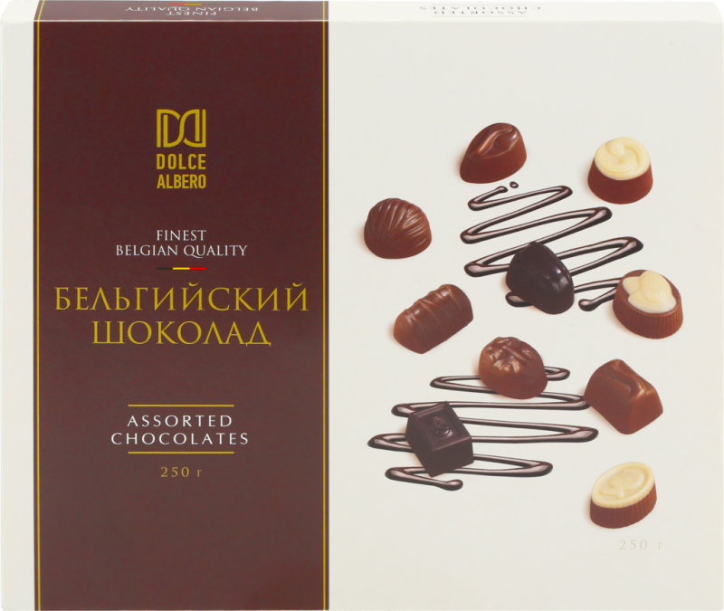 Конфеты шоколадные DOLCE ALBERO Praline ассорти, 250г Конфеты шоколадные DOLCE ALBERO Praline ассорти, 250г