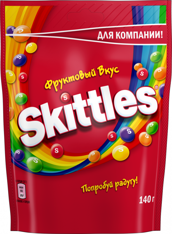 Драже SKITTLES Фрукты, 140г