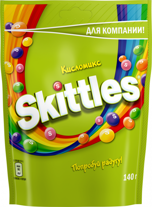 Драже SKITTLES Кисломикс, 140г