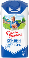 Сливки стерилизованные ДОМИК В ДЕРЕВНЕ 10%, без змж, 480г