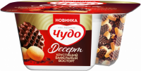 Йогурт ЧУДО Десерт с кусочками вафли в молочном шоколаде и сливочно-ванильным печеньем 3%, без змж, 105г