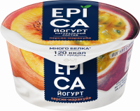 Йогурт EPICA с персиком и маракуйей 4,8%, без змж, 130г