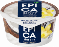 Йогурт EPICA с кокосом и ванилью 6,3%, без змж, 130г