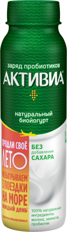 Биойогурт питьевой АКТИВИА 2,4%, без змж, 260г Биойогурт питьевой АКТИВИА 2,4%, без змж, 260г