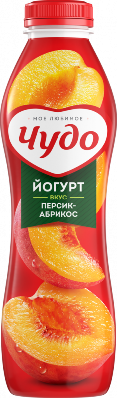 Йогурт питьевой ЧУДО Персик, абрикос 2,4%, без змж, 690г Йогурт питьевой ЧУДО Персик, абрикос 2,4%, без змж, 690г