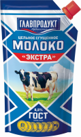 Молоко сгущенное ГЛАВПРОДУКТ Экстра цельное с сахаром, без змж, ГОСТ, 270г