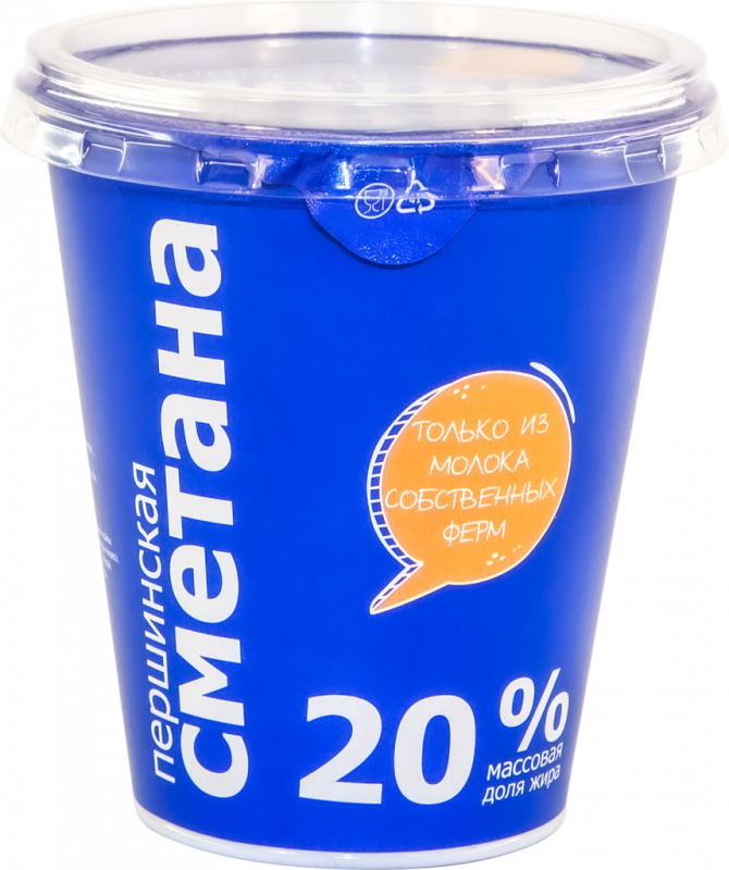 Сметана ПЕРШИНСКОЕ 20%, без змж, 330г Сметана ПЕРШИНСКОЕ 20%, без змж, 330г