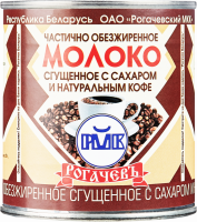 Молоко сгущенное РОГАЧЕВЪ с натуральным кофе 7%, без змж, 380г