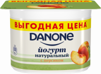 Йогурт DANONE Персик 2,9%, без змж, 110г