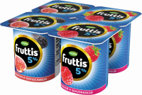 Продукт йогуртный FRUTTIS Инжир, чернослив/Малина, земляника 5%, без змж, 115г