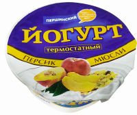 Йогурт термостатный ПЕРШИНСКОЕ Персик, мюсли 6%, без змж, 125г