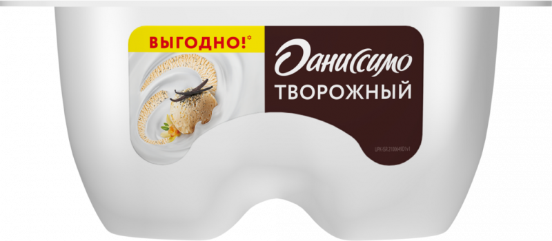 Продукт творожный ДАНИССИМО со вкусом ванильного мороженого с маком 5,6%, без змж, 100г Продукт творожный ДАНИССИМО со вкусом ванильного мороженого с маком 5,6%, без змж, 100г