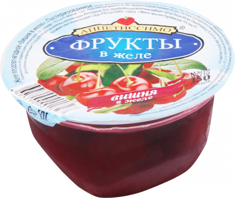 Желе АППЕТИССИМО Вишня в желе, 150г