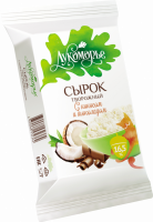Сырок творожный ЛУКОМОРЬЕ с кокосом и шоколадом 16,5%, без змж, 100г